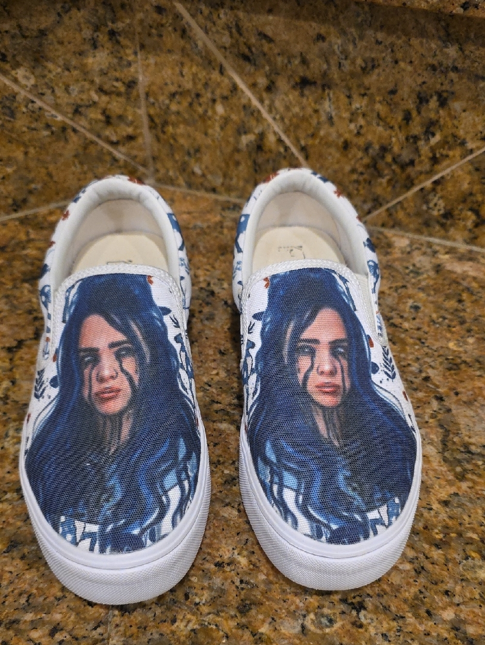 Three In Billie Eilish Slip Ons - SZ 8